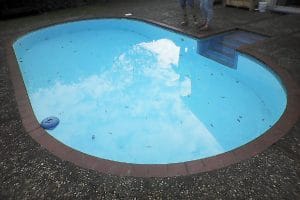 A pool before being refurbished