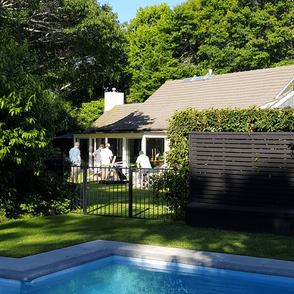 Fibreglass lining applied to concrete pools