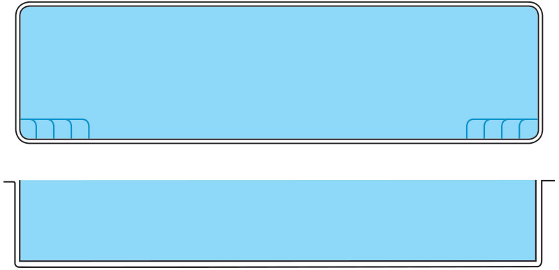 Saltwater swimming pool with elegant edge design for luxury homes in Bermuda.