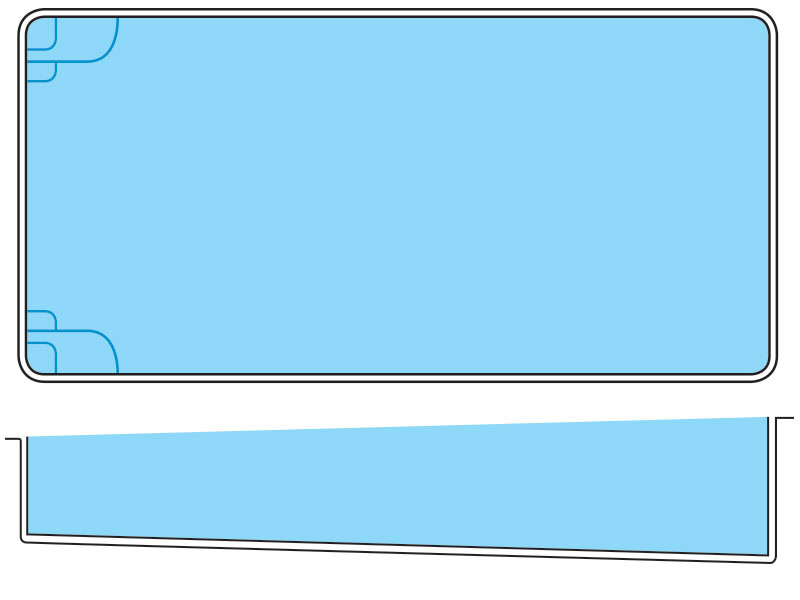 B Bermuda Pools custom in-ground swimming pool design with modern features and luxurious finishes, perfect for outdoor entertaining and relaxation.