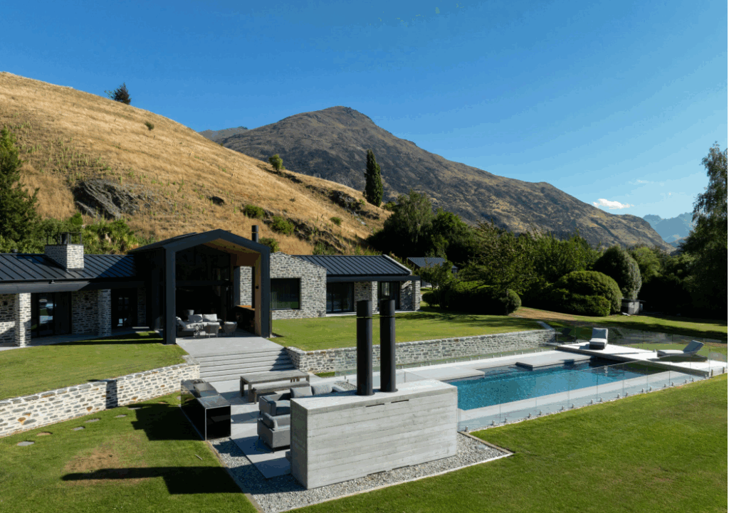 A Bermuda Pool at a Lake Hayes Residence near Queenstown