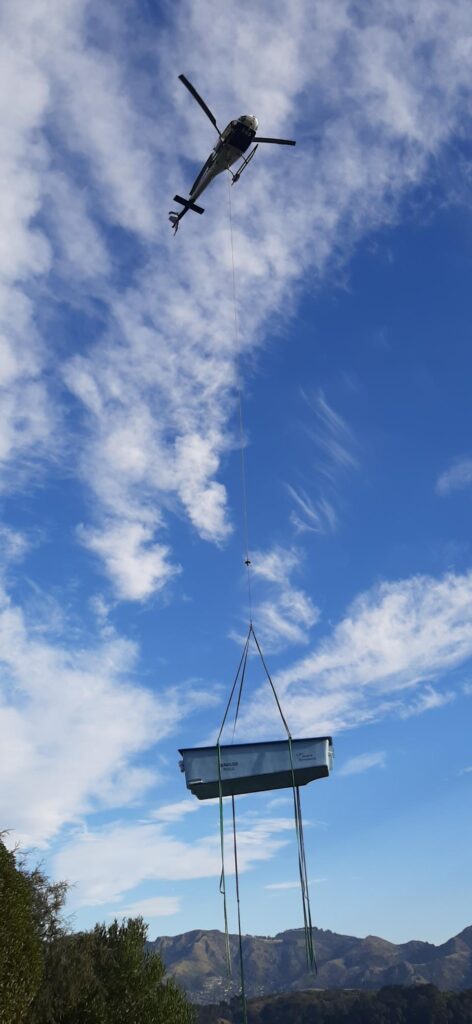 a Helicopter Pool Installation