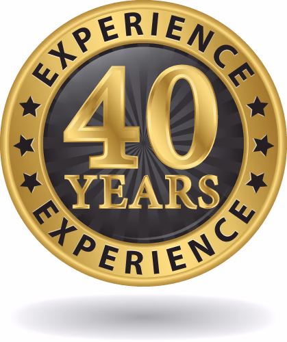 40 year anniversary celebration gold label vector 3185827