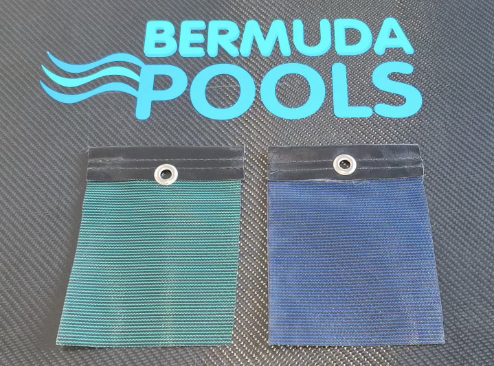 Swatches showing 2 colours of debris mesh